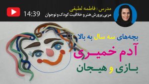 کاور ویدیو ساخت آدم خمیری با استفاده از خمیربازی برای کودکان بالای ۳ سال